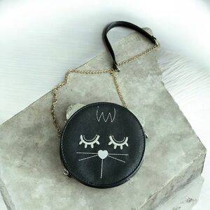 Black Cat Face Crossbody Bag